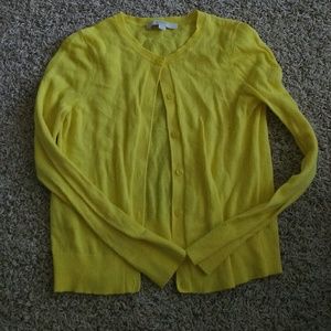 Loft medium yellow cardigan